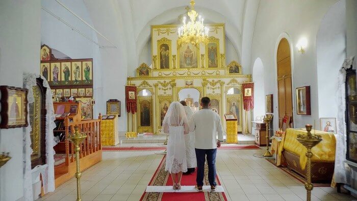 Видеосъемка венчания в качестве Ultra HD 4k в Москве. Ролик с венчания