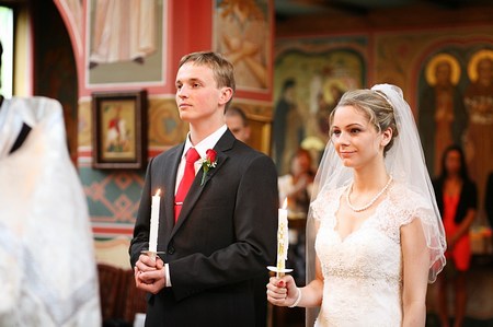 Венчание в церкви молодых